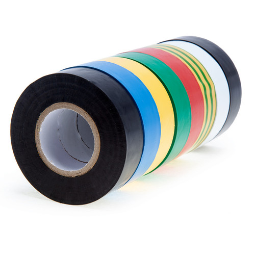 Ultratape 00351920ASST8 Assorted PVC Electrical Insulation Tape 19mm x 20m (Pack Of 8)