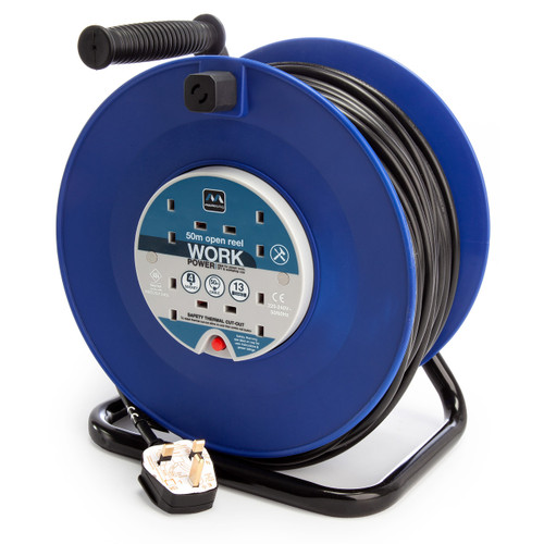 Masterplug HDCC5013-4BL-MP 13A 4 Gang Cable Reel Blue 50 Metres 240V