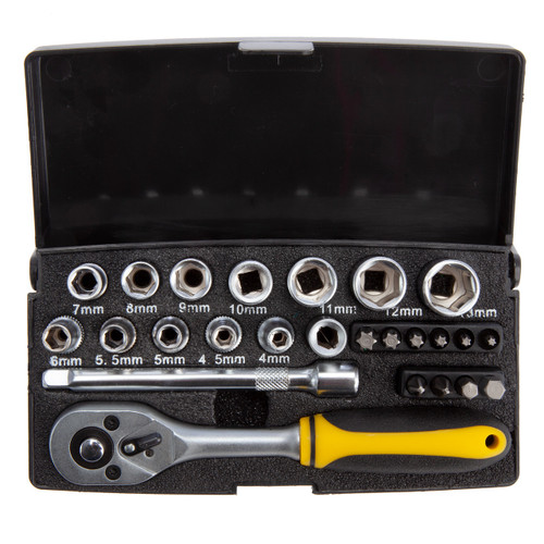 XTrade X0900017 Socket Set 1/4in Drive (25 Piece)
