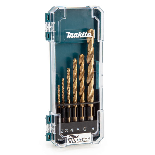 Makita D-72833 HSS-TiN Drill Bit Set for Metal (6 Piece)