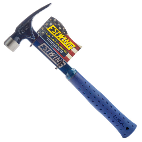 Estwing E6/15SR Ultra Series Claw Hammer with Vinyl Grip Blue 15oz