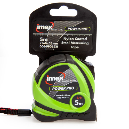 Imex 006-PP0525 Power Pro Metric/Imperial Double Sided Tape Measure 5m