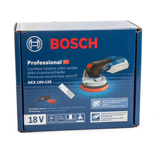 Bosch GEX 18V-125 5 inch/125mm Brushless Random Orbital Sander (Body Only)