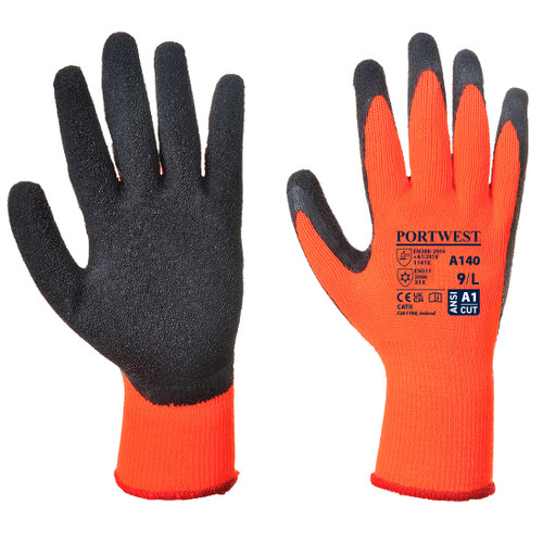 Thermal Grip Glove - Latex (Orange/Black)