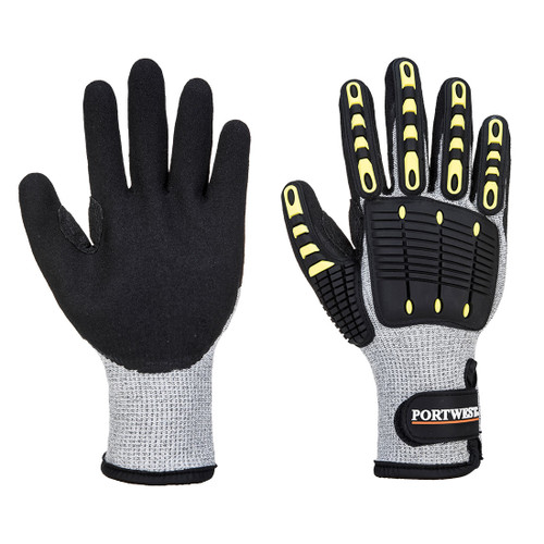 Anti Impact Cut Resistant Thermal Glove (Grey/Black)