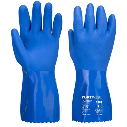 Marine Ultra PVC Chem Gauntlet (Blue)