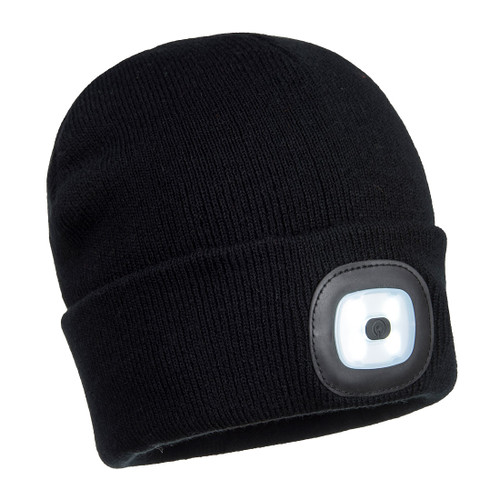 Beanie USB Rechargeable LED Head Light  (Black)