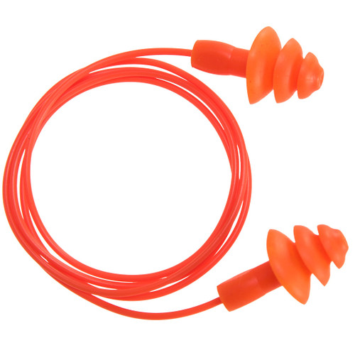 Reusable Corded TPR Ear Plugs (Pk50) (Orange)