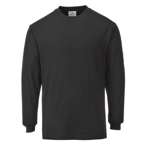 Flame Resistant Anti-Static Long Sleeve T-Shirt (Black)