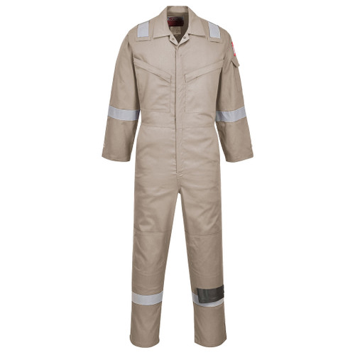 Flame Resistant Super Light Weight Anti-Static Coverall 210g (Khaki)
