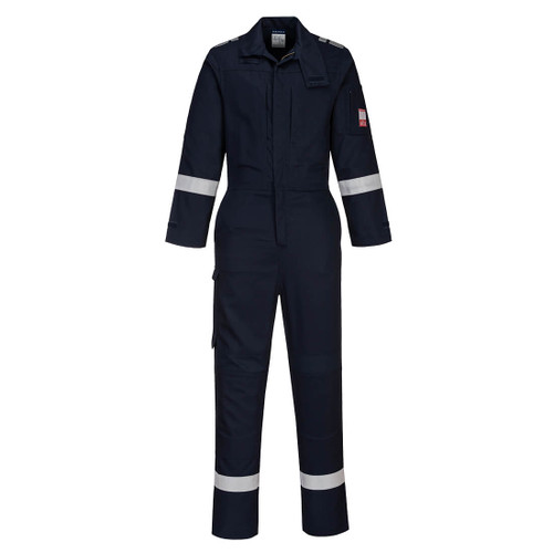 Bizflame Plus Lightweight Stretch Panelled Coverall  (Navy)