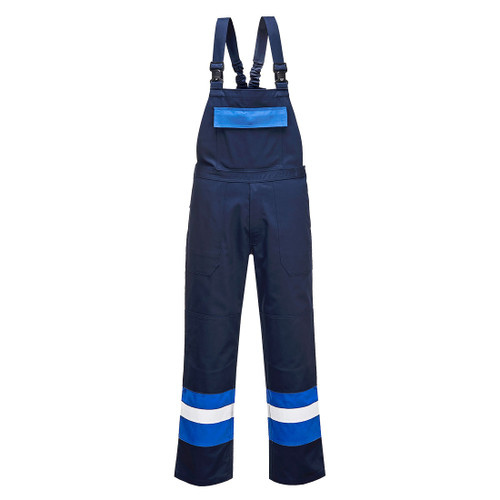 Bizflame Plus Bib and Brace (Navy/Royal)