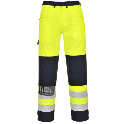 Hi-Vis Multi-Norm Trousers (Yellow/Navy)