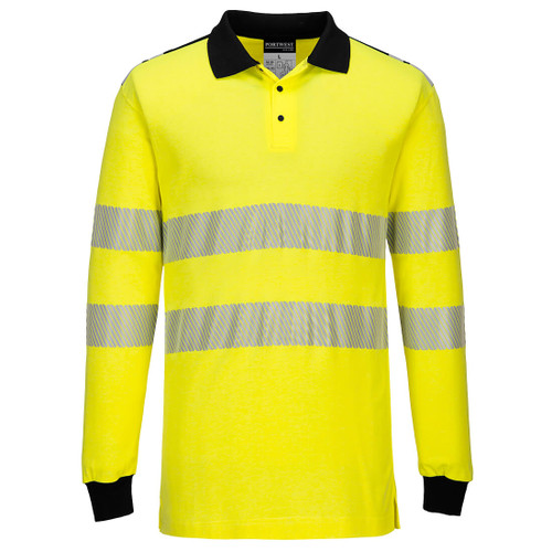PW3 Flame Resistant Hi-Vis Polo Shirt (Yellow/Black)