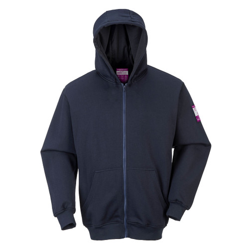 FR Zip Front Hooded Sweatshirt (Navy)