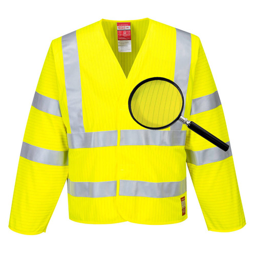 Hi-Vis Anti Static Jacket - Flame Resistant (Yellow)