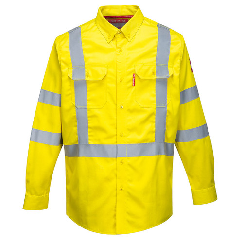 Bizflame 88/12 FR Hi-Vis Shirt (Yellow)