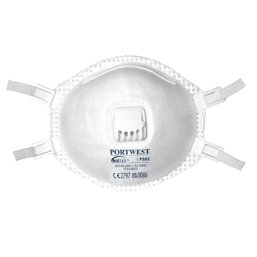 FFP3 Valved Dolomite Respirator (White)