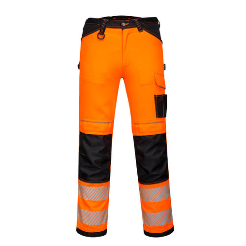 PW3 Hi-Vis Lightweight Stretch Work Trouser (Orange/Black)
