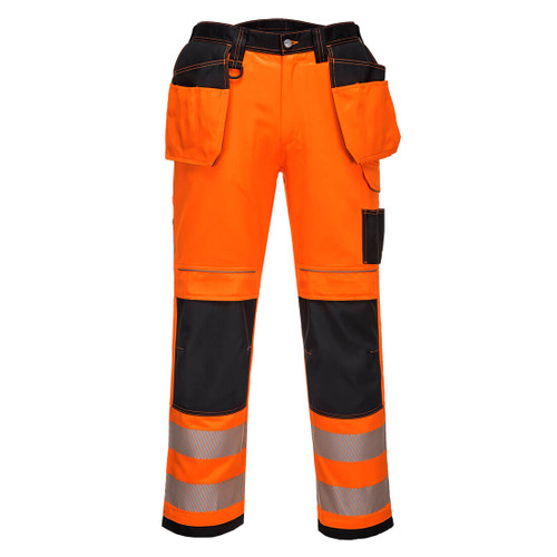 PW3 Hi-Vis Stretch Holster Pocket Trouser (Orange/Black)
