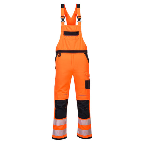 PW3 Hi-Vis Bib and Brace (Orange/Black)