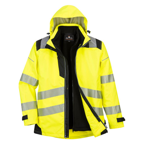 PW3 Hi-Vis 3-in-1 Jacket (Yellow/Black)