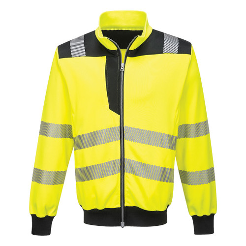 PW3 Hi-Vis Zip Sweatshirt (Yellow/Black)