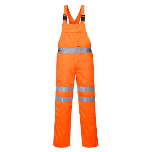 Hi-Vis Poly-Cotton Service Bib and Brace (Orange)