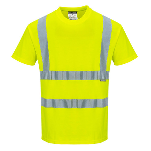 Hi-Vis Cotton Comfort T-Shirt S/S  (Yellow)