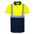 Hi-Vis Contrast Polo Shirt S/S  (Yellow/Navy)