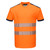 PW3 Hi-Vis Cotton Comfort T-Shirt S/S  (Orange/Navy)