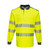PW3 Hi-Vis Cotton Comfort Polo Shirt L/S  (Yellow/Navy)