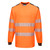 PW3 Hi-Vis Cotton Comfort T-Shirt L/S  (Orange/Black)