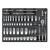 Tool Tray with Socket Set 55pc 3/8" & 1/2"Sq Drive (TBT31)