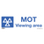Warning Safety Sign - MOT Viewing Area - Self-Adhesive Vinyl - Pack of 10 (SS50V10)