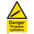 Warning Safety Sign - Danger Propane Cylinders - Self-Adhesive Vinyl (SS62V1)