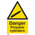 Warning Safety Sign - Danger Propane Cylinders - Self-Adhesive Vinyl (SS62V10)