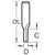 Two flute cutter 7mm diameter (3/3X1/2TC)