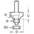 Trend Bearing Guided Ovolo cutter 14.2mm radius (46/155X1/2TC)