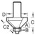 Trend Bearing Guided Chamfer Cutter 45 degrees (46/38X1/2TC)