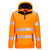 Portwest DX482 - DX4 Hi-Vis 1/4 Zip Hoodie Orange/Black