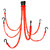 The Perfect Bungee FW36-6R Adjustable 6-Strap Flex-Web Bungee in Red (up to 3.65m x 3.65m)