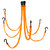 The Perfect Bungee FW36-6NG Adjustable 6-Strap Flex-Web Bungee in Orange (up to 3.65m x 3.65m)