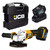 jcb tools JCB 18V Angle Grinder 2x 4.0Ah battery with 2.4A fast charger in W-Boxx 136 power tool case | 21-18AG-4-WB