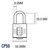 Henry Squire CP50 Recodable Combination Padlock Open Shackle