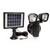 Luceco LEXT4B50S Twin Solar Wall Security Lights with PIR Sensor 400 lumens