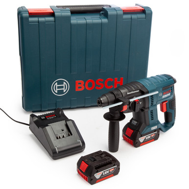 Bosch GBH 18V-21 18V Brushless SDS Plus Rotary Hammer Drill (2 x 4.0Ah ...
