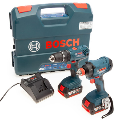 Bosch 18V Twin Pack - GSB 18V-21 Combi + GDX 18V-180 Impact Driver/Wrench  (2 x 4.0Ah Batteries)