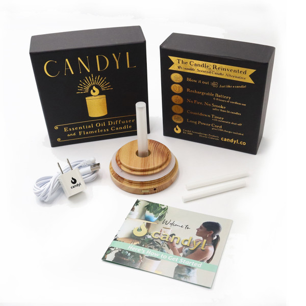 Candyl Diffuser- Green Marble, Light Wood