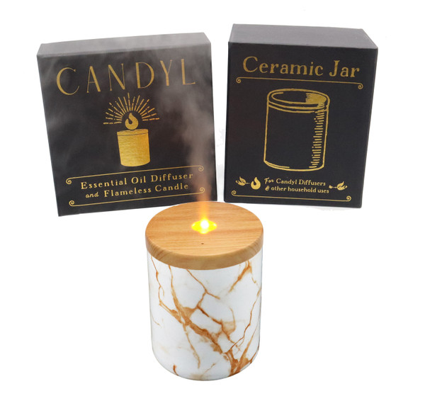 CANDYL Diffuser- Gold Marble, Light Wood1